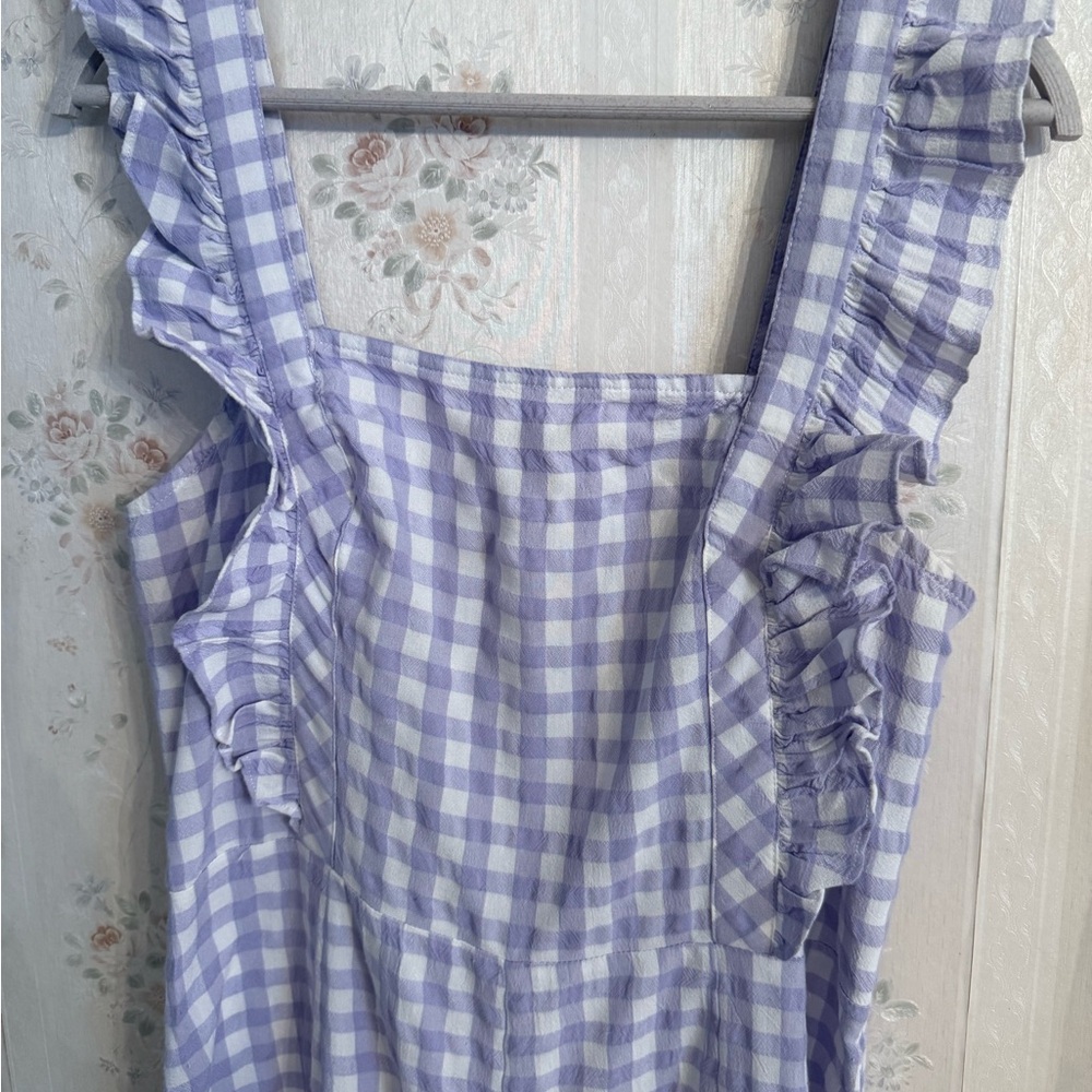 Urban Outfitters Lavender Gingham jumpsuit
